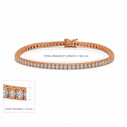 Radiant Rose Gold Line Bracelet