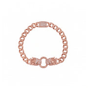 Rose Gold Panther Link Bracelet