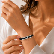 Pave Bar Leather Bracelet