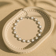 Moonstone Square Link Bracelet