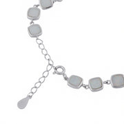 Moonstone Square Link Bracelet