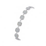 Moonstone Square Link Bracelet