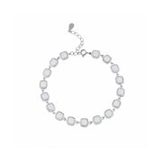Moonstone Square Link Bracelet