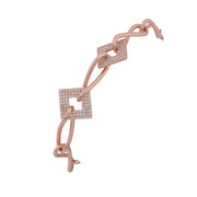 Rose Gold Square Link Bracelet