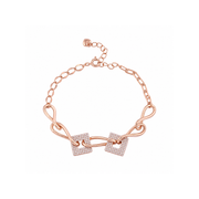 Rose Gold Square Link Bracelet