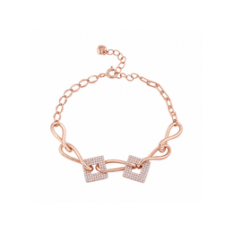 Rose Gold Square Link Bracelet