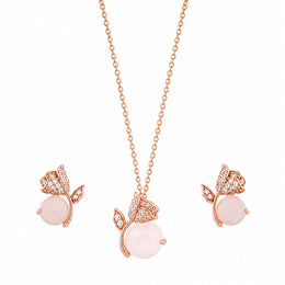 Blush Rose Pearl Jewelry Set