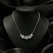 Radiant Baguette Fan Necklace