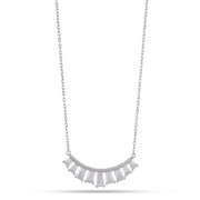 Radiant Baguette Fan Necklace