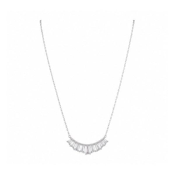 Radiant Baguette Fan Necklace