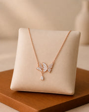 Elegant Butterfly Drop Necklace