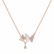 Elegant Butterfly Drop Necklace
