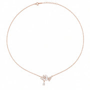 Elegant Butterfly Drop Necklace