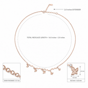 Blush Butterfly Drop Necklace