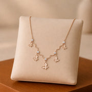 Blush Butterfly Drop Necklace