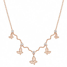 Blush Butterfly Drop Necklace