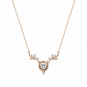 Rose Gold Deer Charm Necklace