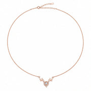 Rose Gold Deer Charm Necklace