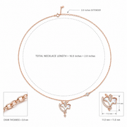 Celestial Rose Gold Charm Necklace