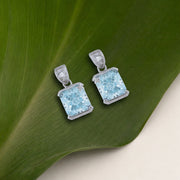 Sky Blue Crystal Drop Earrings