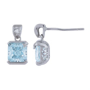 Sky Blue Crystal Drop Earrings