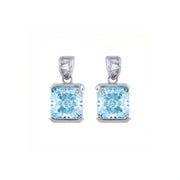 Sky Blue Crystal Drop Earrings