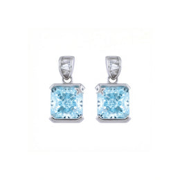 Sky Blue Crystal Drop Earrings