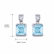 Sky Blue Crystal Drop Earrings
