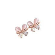Blush Crystal Bow Earrings