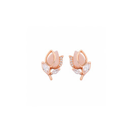 Blush Leaf Crystal Earrings