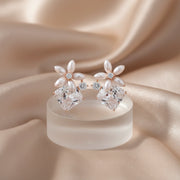 Blush Floral Crystal Earrings