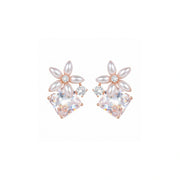 Blush Floral Crystal Earrings