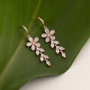 Rose Bloom Drop Earrings