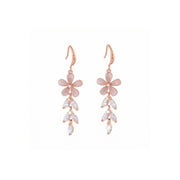 Rose Bloom Drop Earrings