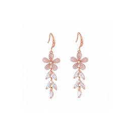 Rose Bloom Drop Earrings