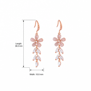 Rose Bloom Drop Earrings