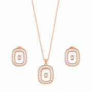 Blush Pearl Halo Jewelry Set