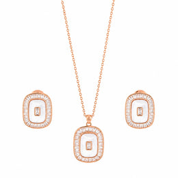 Blush Pearl Halo Jewelry Set