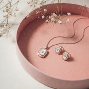 Blush Pearl Halo Jewelry Set