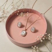 Blush Pearl Halo Jewelry Set