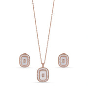 Blush Pearl Halo Jewelry Set