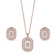 Blush Pearl Halo Jewelry Set