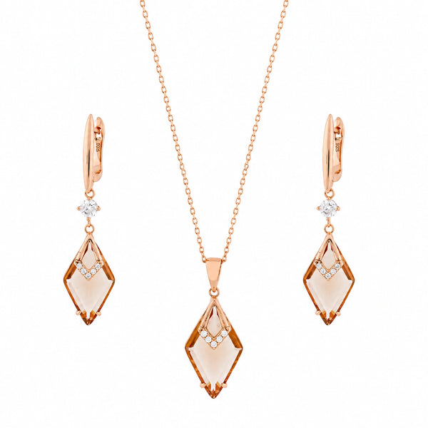 Rose Gold Diamond Jewelry Set