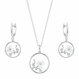 Moonlit Floral Circle Jewelry Set