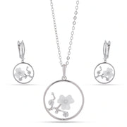 Moonlit Floral Circle Jewelry Set