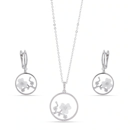 Moonlit Floral Circle Jewelry Set