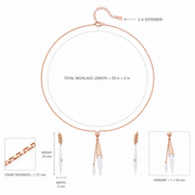 Rose Gold White Drop Set