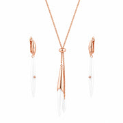 Rose Gold White Drop Set