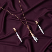 Rose Gold White Drop Set