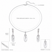 Moonlit Leaf Drop Jewelry Set